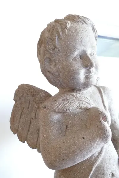 Product image 3 of the product “Amore winged, 80cm height, riverstone, handcrafted ”